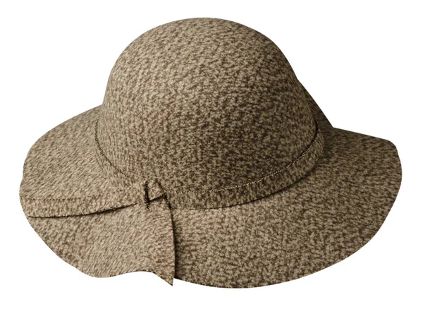 Kapelusz Fedora. kapelusz na białym tle na kapelusz biały background.brown — Zdjęcie stockowe