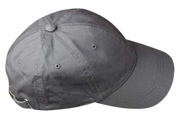 Tapa aislada sobre fondo blanco. gorra con una gorra visor.gray —  Fotos de Stock