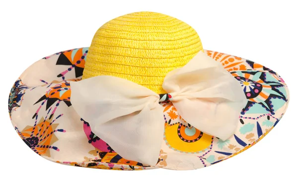  Beyaz arka plan üzerinde izole kadın şapka. Bayanlar plaj şapka. co