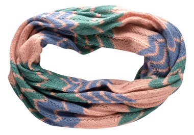   Atkı beyaz arkaplanda izole edildi. Üst görünüm