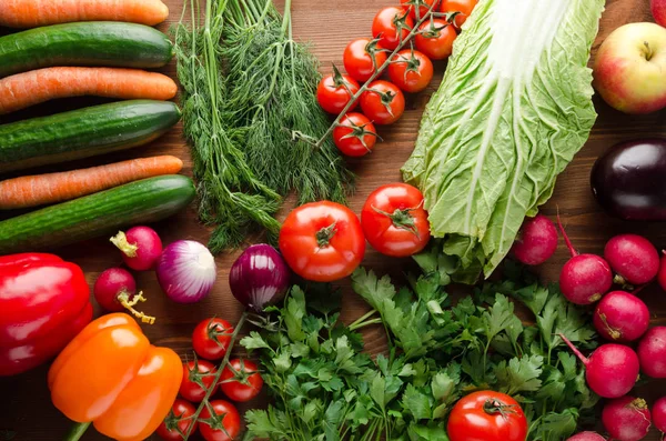 Legumes frescos. Fundo de legumes coloridos. Vegeta saudável — Fotografia de Stock