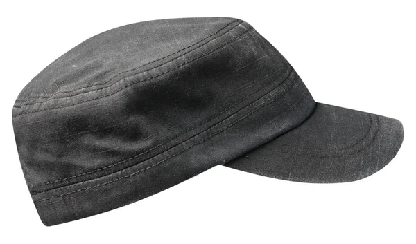 스포츠 모자 흰색 배경.black 모자에 고립 — 스톡 사진