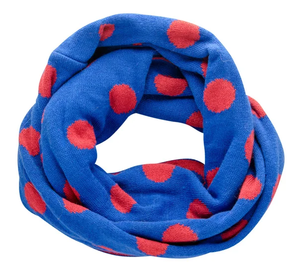 Sjaal geïsoleerd op een witte achtergrond. Sjaal bovenaanzicht .blue sjaal — Stockfoto