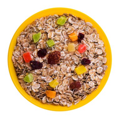  Beyaz arka plan üzerinde izole yulaf ezmesi