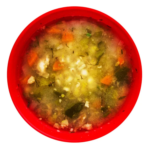 Zuppa di sottaceti isolata su un bianco — Foto Stock