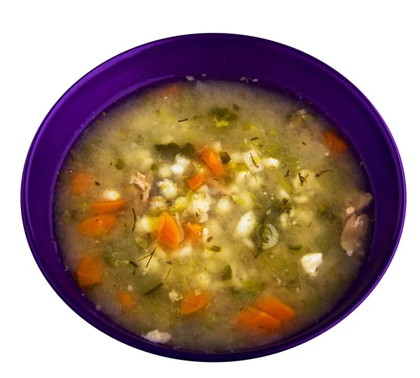 Okurka polévka izolovaných na bílém — Stock fotografie