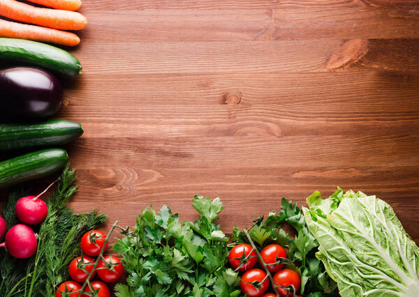   Assortment of fresh vegetables 