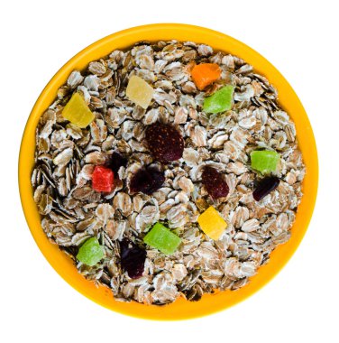    Yulaf ezmesi kuru meyve (çilek, üzüm, kivi, şeftali)