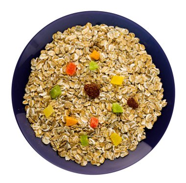   Beyaz arka plan üzerinde izole müsli . 