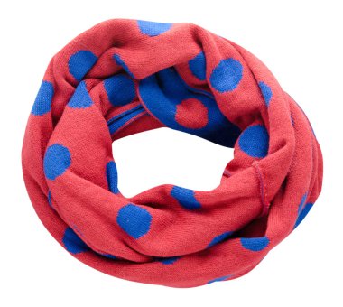   Atkı beyaz arkaplanda izole edildi. Üst görünüm