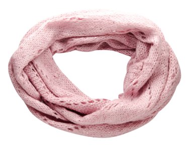   Atkı beyaz arkaplanda izole edildi. Üst görünüm