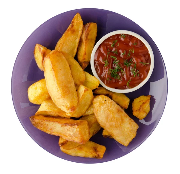 Patatas fritas aisladas sobre fondo blanco — Foto de Stock