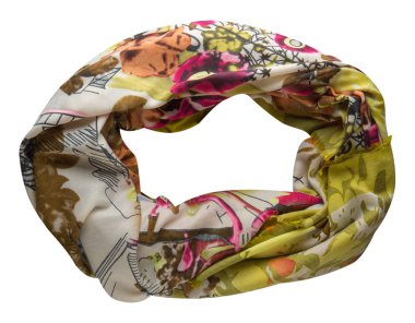 eşarp yaz. çok renkli atkı. Eşarp Üstten Görünüm