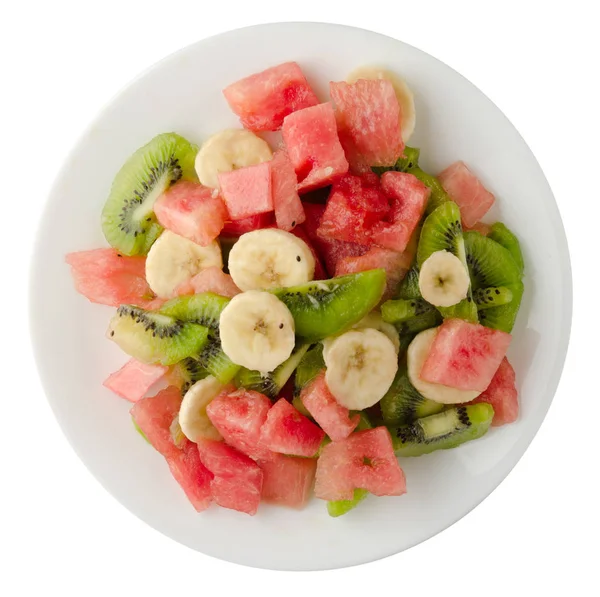 健康な新鮮なフルーツ サラダのプレート — ストック写真