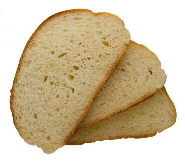 Beyaz arka plan üzerinde izole ekmek. ekmek en iyi görünümü