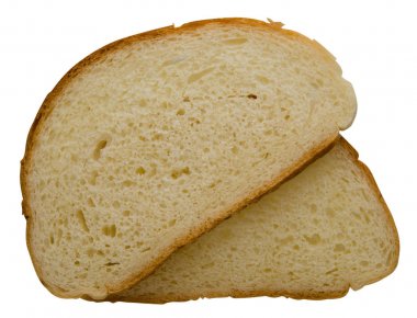 Beyaz arka plan üzerinde izole ekmek. ekmek en iyi görünümü