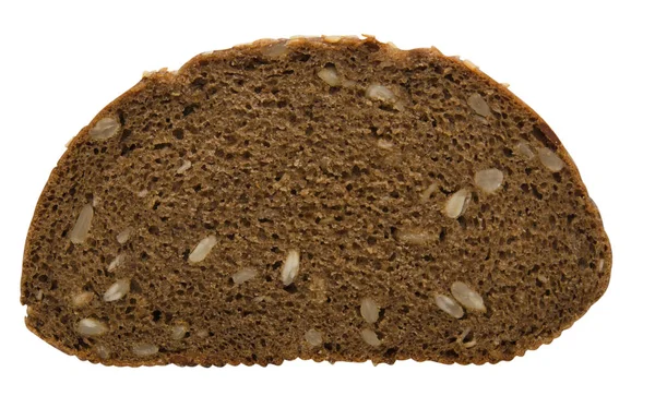 Brot isoliert auf weißem Hintergrund. Blick von oben aufs Brot — Stockfoto