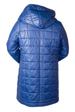 Kapüşonlu kadın ceketi beyaz arka planda izole edilmiş.. 