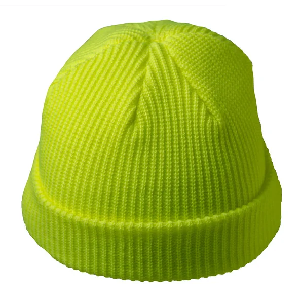 В'язаний капелюх Docker ізольований на білому тлі. модний реп — стокове фото
