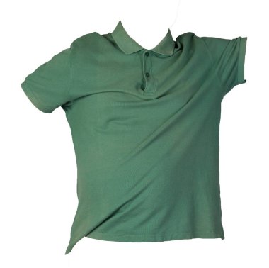 Kısa kollu tişört beyaz arka plandaki pamuklu gömleğe izole edilmiş. Sıradan stil