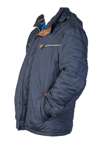 흰색 배경에 고립된 후드를 입은 남자의 자켓. 창턱 — 스톡 사진