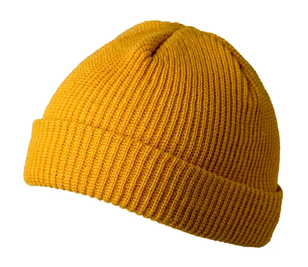 Cappello a maglia Docker isolato su sfondo bianco. rap alla moda — Foto Stock