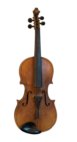 Vintage violin isolerad på en vit bakgrund. musikinstrument — Stockfoto