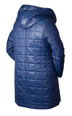 Kapüşonlu kadın ceketi beyaz arka planda izole edilmiş.. 