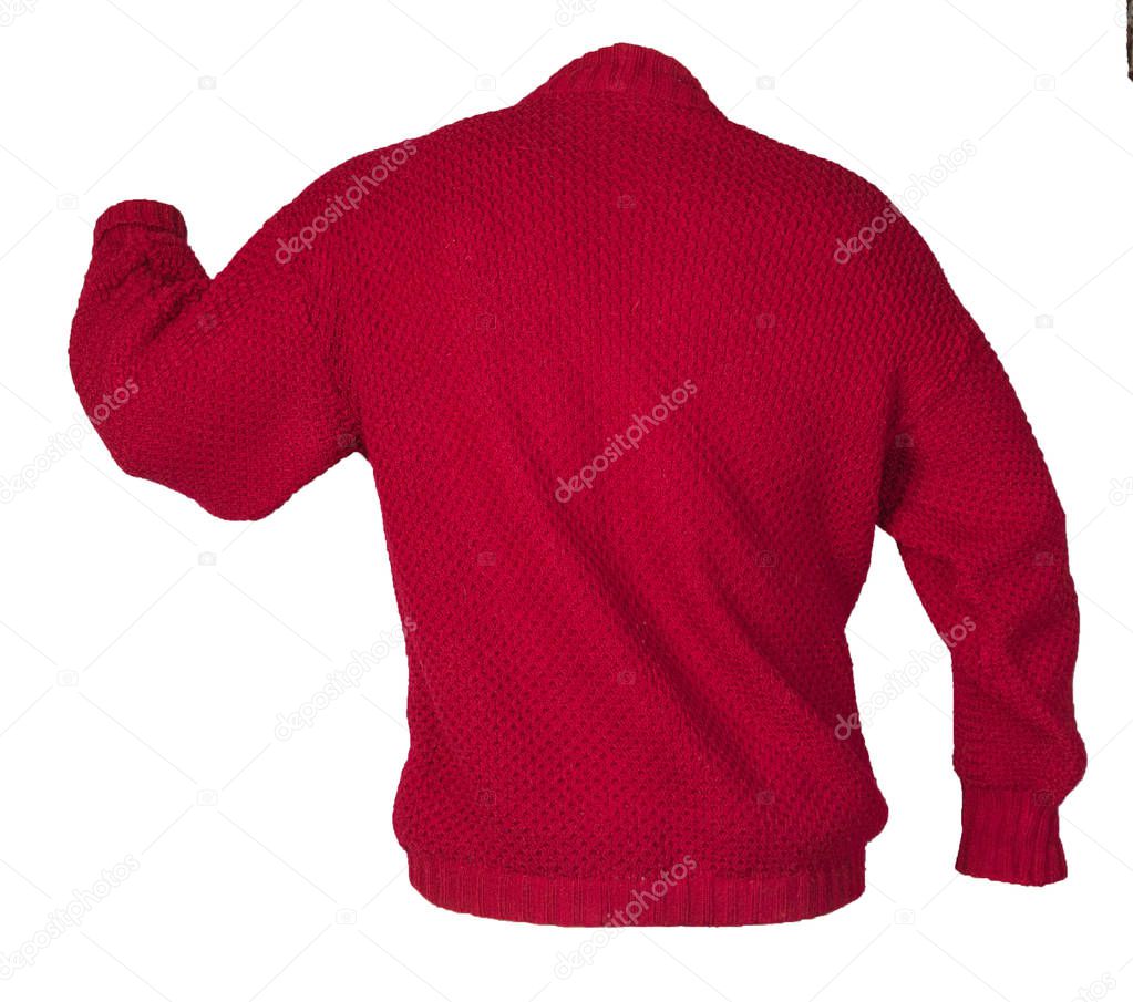 female knitted sweater isolated on white background