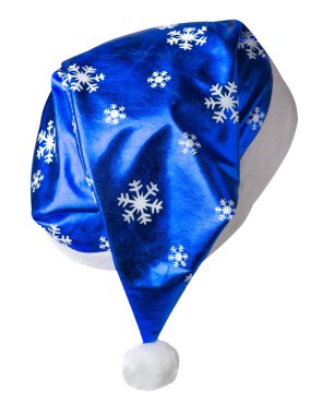 Noel Baba şapka beyaz arka planda izole. Noel Baba şapka 