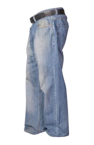 Blaue Jeans isoliert auf weißem Hintergrund.schöne Jeans — Stockfoto