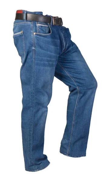 Blå jeans isolerad på vit bakgrund. Vackra jeans — Stockfoto