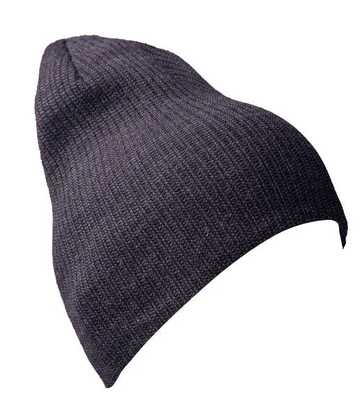 Cappello lavorato a maglia isolato su fondo bianco. cappello elegante. moda — Foto Stock