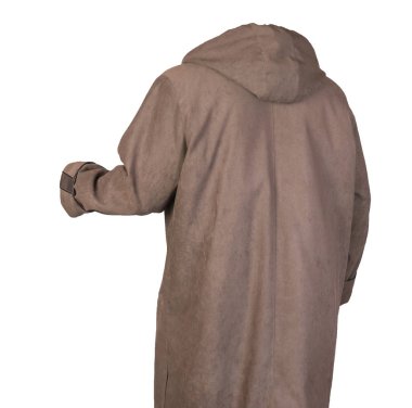 Kapüşonlu kadın ceketi beyaz arka planda izole edilmiş.. 