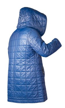 Kapüşonlu kadın ceketi beyaz arka planda izole edilmiş.. 