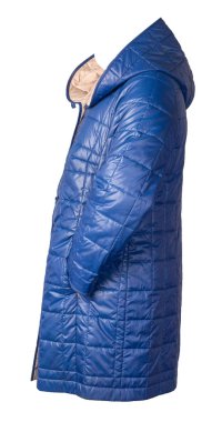 Kapüşonlu kadın ceketi beyaz arka planda izole edilmiş.. 