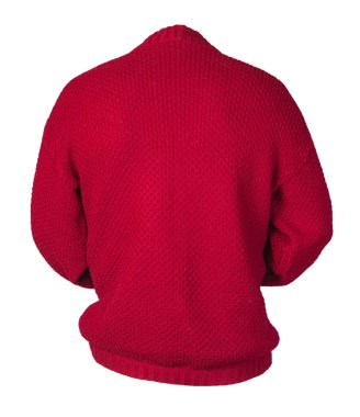 Kadın örgü süveter beyaz arka planda izole