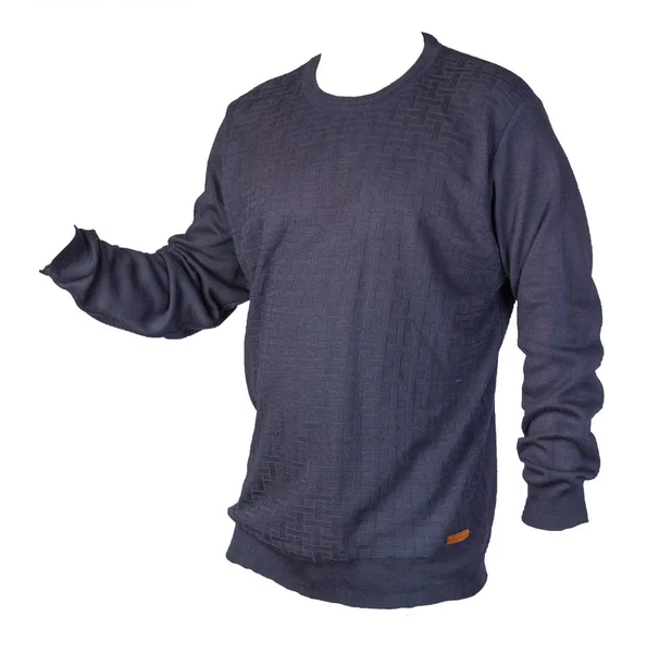Вязаный свитер с молнией на белом фоне. me — стоковое фото