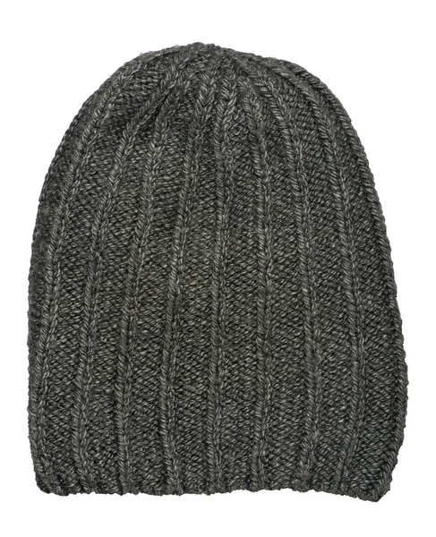 Chapéu de malha isolado em um fundo branco. chapéu elegante. moda — Fotografia de Stock