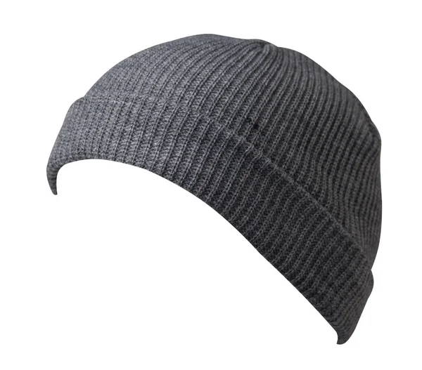 Docker pletený klobouk izolované na bílém pozadí. módní rap — Stock fotografie