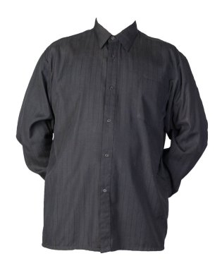 Beyaz arka planda uzun kollu erkek gömleği..