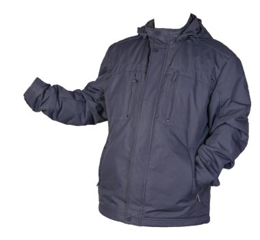 Beyaz arka planda uzun kollu siyah erkek gömleği..