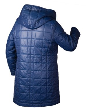 Kapüşonlu kadın ceketi beyaz arka planda izole edilmiş.. 