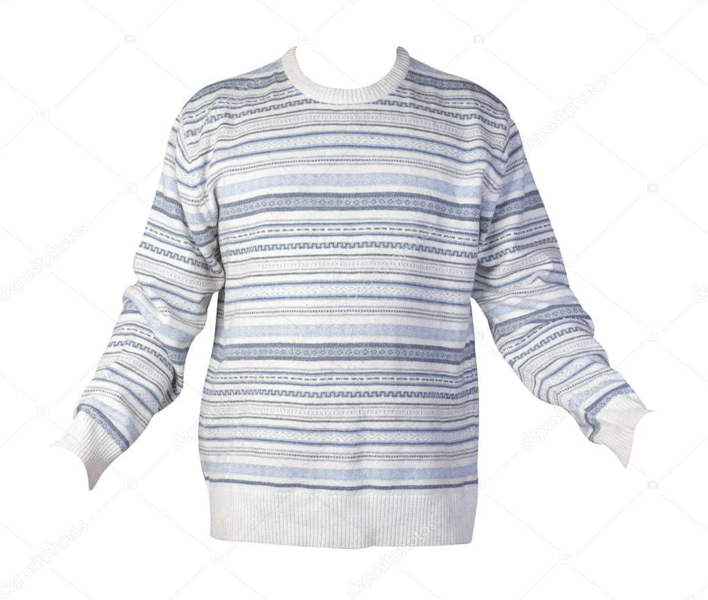 knitted sweater with a zipper isolated on a white background. me