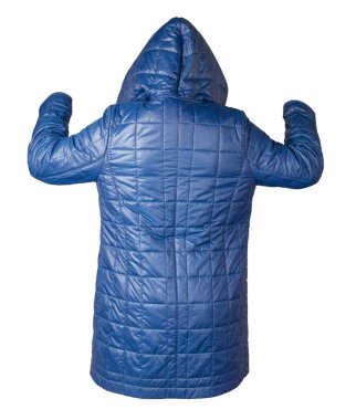 Kapüşonlu kadın ceketi beyaz arka planda izole edilmiş.. 