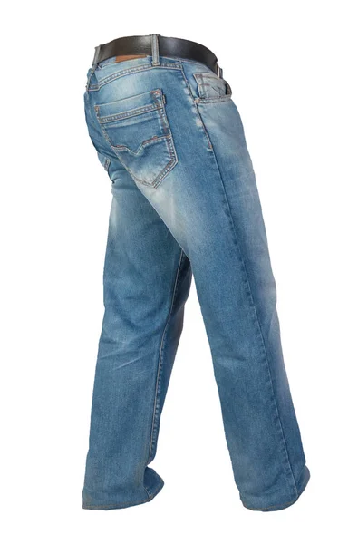 Blue jeans geïsoleerd op een witte achtergrond. Mooie jeans — Stockfoto