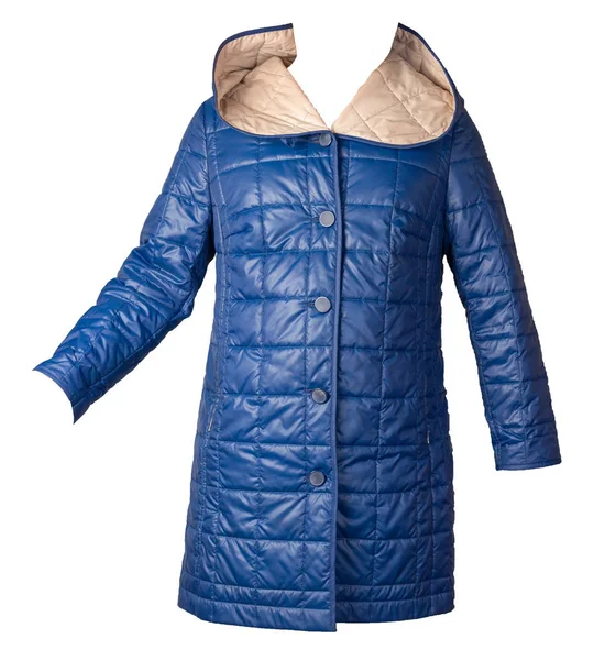 Samičí kabát s kapucí Izolovaný na bílém pozadí. — Stock fotografie