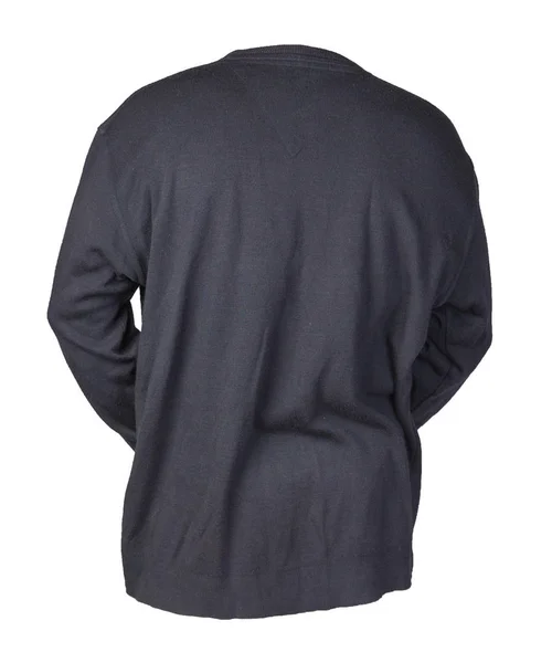 Beyaz arka planda izole edilmiş fermuarlı örülü bir kazak. Ben.