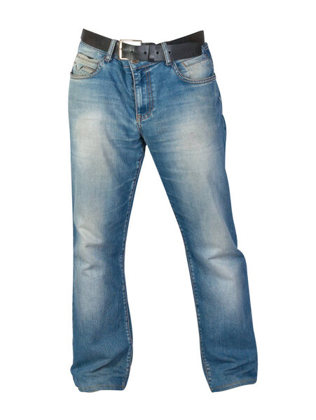 Blue jeans isolated on white background.Beautiful  jeans 