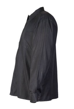 Beyaz arka planda uzun kollu erkek gömleği..